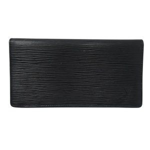 Louis Vuitton Black Epi Long Wallet Check holder